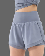 Tamsin Women's 2-in-1 Sports Shorts – High Waist Running Gym Yoga Shorts