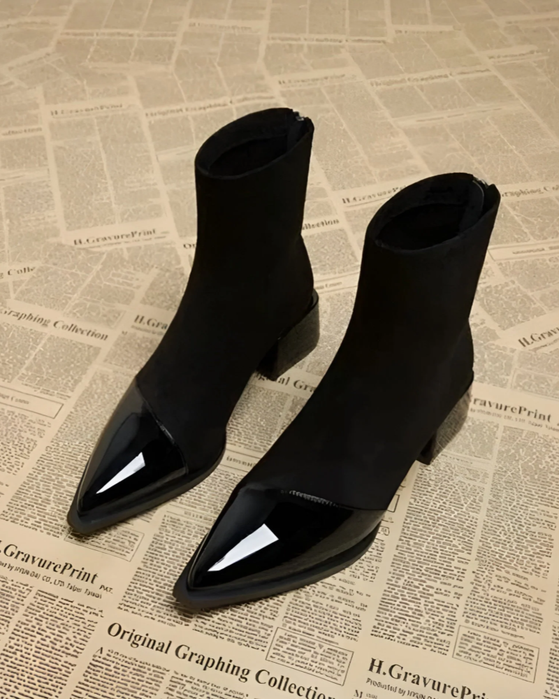Gabrielle Women’s Ankle Boots – Block Heel Bottines with Non-Slip Sole