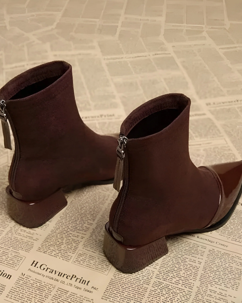 Gabrielle Women’s Ankle Boots – Block Heel Bottines with Non-Slip Sole
