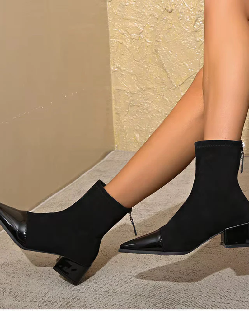 Gabrielle Women’s Ankle Boots – Block Heel Bottines with Non-Slip Sole