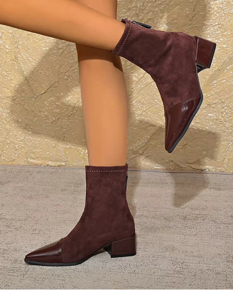 Gabrielle Women’s Ankle Boots – Block Heel Bottines with Non-Slip Sole