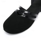 Zeline Women’s Dance Shoes – Elegant Latin Heels with Suede Sole & Adjustable Strap