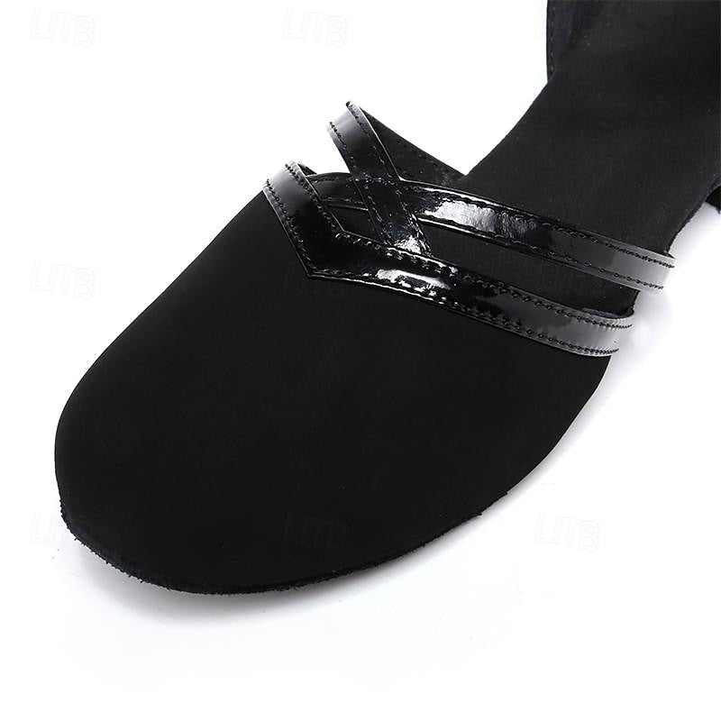Zeline Women’s Dance Shoes – Elegant Latin Heels with Suede Sole & Adjustable Strap